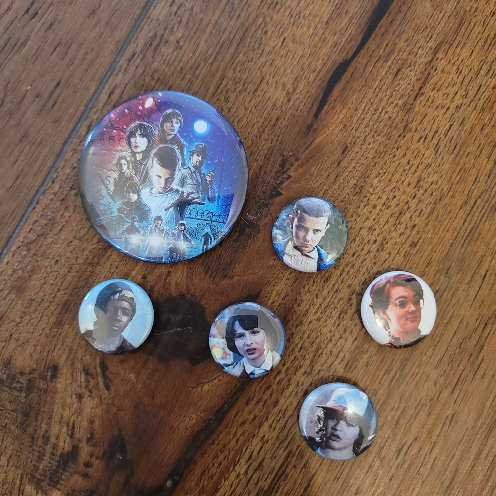 Stranger Things Character Button Set